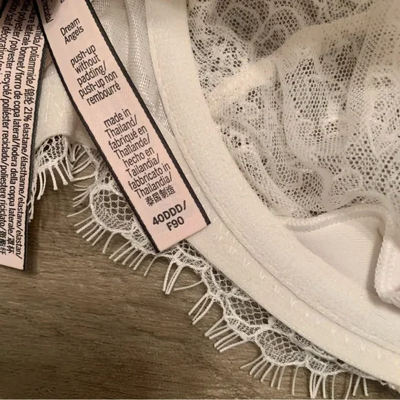 Victoria Secret Lace Underwired Dream Angels Lined Demi Push Up Without Padding - Picture 11 of 14